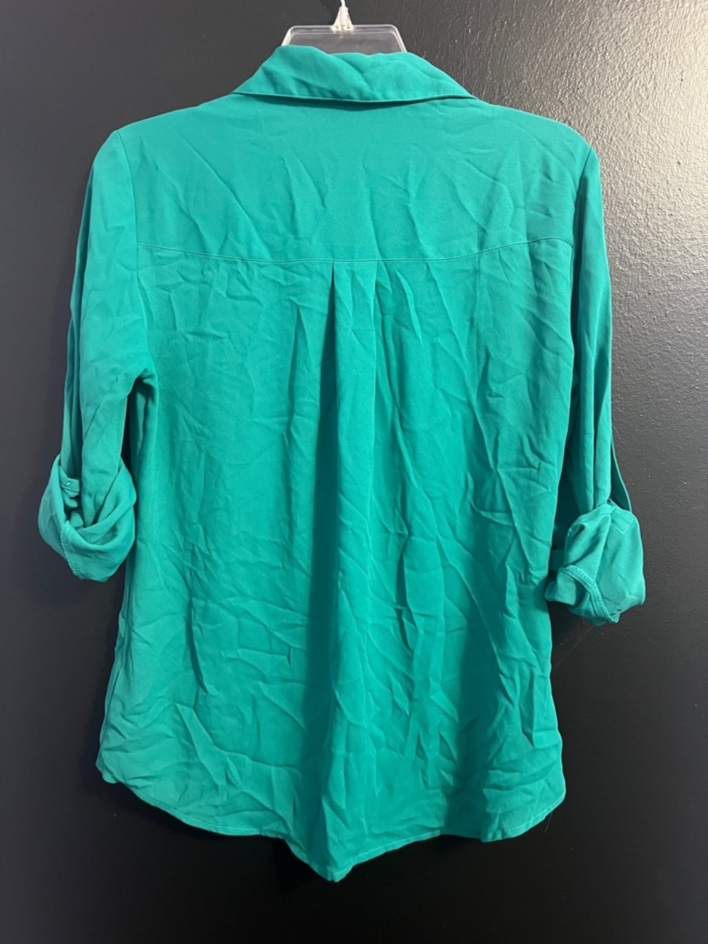 EXPRESS Teal Portofino  Button-Down Shirt - Picture 3 of 3